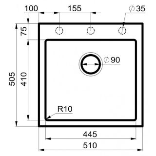 Мойка для кухни Milacio Murcia 51 Cuarzo MC.77024 бежевый